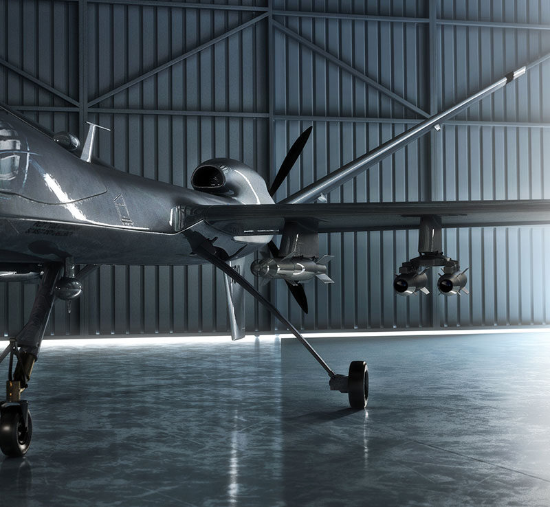 Large Drone in a hanger